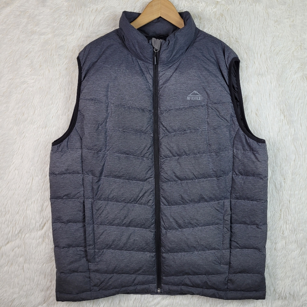2XL McKinley Men's Black Down Gosford Puffer Vest Outdoor‎ Hiking Gorpcore